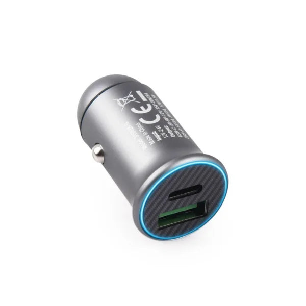 Prodigee Cargador de Carro con Power Delivery 30W Gris